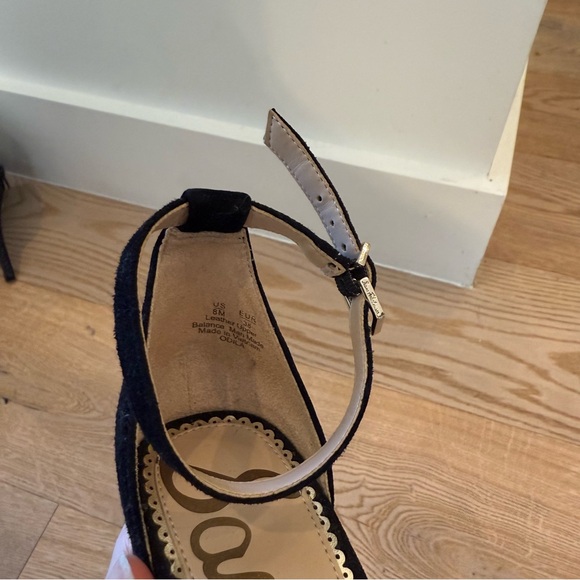 Sam Edelman Women's Odila Classic Heeled Sandal Black Suede Sz 8 Custom Bedazzle - Picture 11 of 12